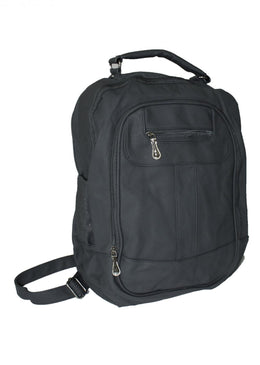Mochila Estonada Couro Eco.Três bolsos frontais e detalhes resinados. Possui alças de ombro ajustáveis, pendurador e fecho por zíper..Material: Material sintético EcoDimensões : Comprimento 42cm   ... 