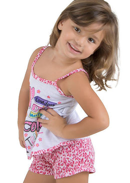 Lindo babydoll com estampa graciosa! O conjunto é composto por um shortinho todo estampado e uma linda blusa com alcinhas finas e estampadas.O conforto é garantido nesse... 
