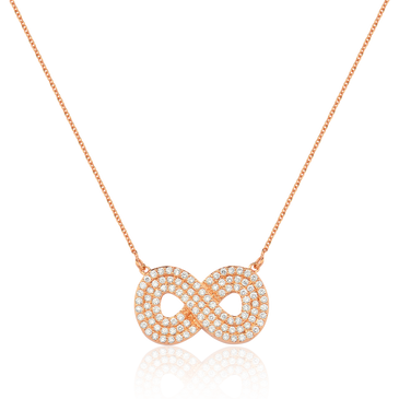  Colar Infinito. Folheado a ouro 18k com corrente e pingente infinito de zircônias. Corrente: 20x20cm + 5cm de extensor.Características:- Marca: LE DIAMOND- Referência: CLD0443... 