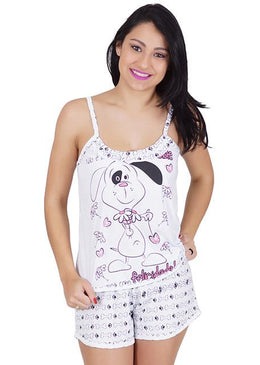 Baby doll em malha estampada com elástico embutido.Na hora de dormir buscamos sempre peças larguinhas que nos trazem conforto. Se é isso que você procura,... 