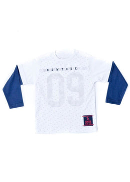 Camiseta Mangal Longa Hommer New York Branco - Informções:  - Cor: Azul Marinho - Composição: 100 % Algodão  Lavagem: Lavar a mão ou máquina, não... 