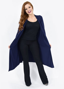 Cardigã longuete manga longa fabricado em tecido visco lycra super macio Composição 96% Viscose 04% Elastano                   ... 