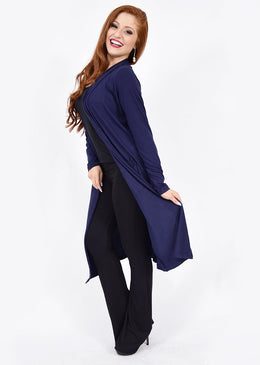 Cardigã longuete manga longa fabricado em tecido visco lycra super macio Composição 96% Viscose 04% Elastano                   ... 