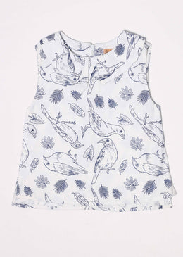 Blusa básica com estampa de pássaros e fecho em zíper.Ideal para usar no dia-dia ou dias mais quentes. SKU: blf62Composição: 100% algodão Gênero Feminino TABELA DE EQUIVALÊNCIA... 