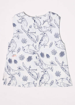 Blusa básica com estampa de pássaros e fecho em zíper.Ideal para usar no dia-dia ou dias mais quentes. SKU: blf62Composição: 100% algodão Gênero Feminino TABELA DE EQUIVALÊNCIA... 