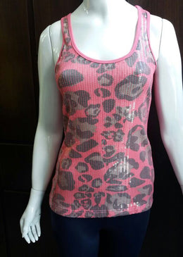 Blusa Regata Nadador Paetê frente cavada nas costas Composição 65% Poliéster 35% Algodão                        ... 