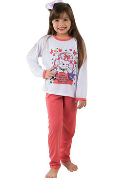 O pijama longo infantil em malha é um conjunto super confortável, que proporcionará excelentes noites de sonos para as pequenas. A calça possui modelo soltinho,... 