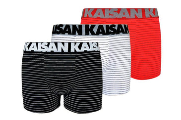 Cueca estilo boxer com elástico exposto e estampa risca de giz horizontal. Com corte anatômico e tecido confortável, que garante ajuste perfeito ao corpo. Composição:92% Algodão... 
