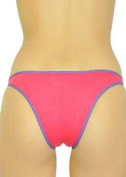 Linda tanga toda feita em cotton penteado ,com viés estreito nas pernas e  cintura e um lindo laço de cetim no acabamento.Kit composto por duas... 