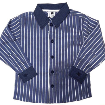 Camisa Hommer Manga Longa Listrada Vertical Azul - Informções:  - Cor: Azul - Composição: 100 % Algodão  Lavagem: Lavar a mão ou máquina, não alvejar,... 
