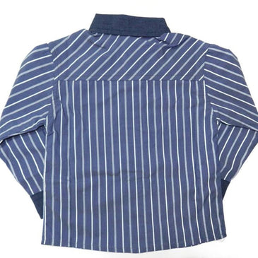 Camisa Hommer Manga Longa Listrada Vertical Azul - Informções:  - Cor: Azul - Composição: 100 % Algodão  Lavagem: Lavar a mão ou máquina, não alvejar,... 