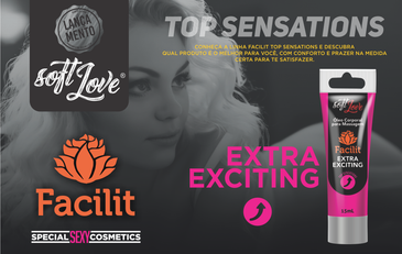 Facilit Extra Exciting 4x1 Bisnaga 15ml - Softlove Compre no atacado e tenha uma margem de lucro maior! Ótimo produto para revenda com margens de... 