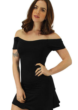 DESCRIÇÃO: Vestido Ombro a Ombro com Babado Peplum.CARACTERISTICAS: Tecido firme, com alta elásticidade, não apresenta transparencia. Não da bolinhas nem desbota.MODELAGEM: Ampla e personalizada, se adapta fácilmente ao... 