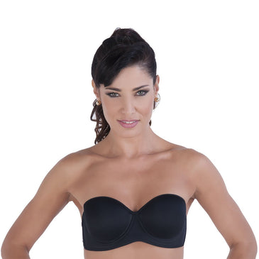 Soutien Alice de bojo inteiriço. Costa de silicone transparente. Não possui alças, estilo tomara que caia. Composição: 90%Poliamida, 10%Elastano. 
