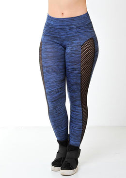 Calças Legging Fitness com tela azul.Linda calça legging com tela.Perfeita para aquela atividade física. Muito elegante e confortável.Compre agora e fique linda.Composição 92% Poliéster 8%... 