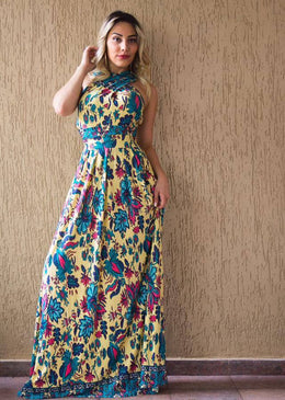 Kit 6 vestidos longostamanho único veste 38 ao 46estampas variadas .............................................................................................................. 