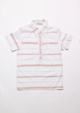 Camisa polo com fecho em botões frontais. Estampa listradaComposição: 100% Algodão Modelo super confortável, SKU: CMDKM38 TABELA DE EQUIVALÊNCIA TAMANHO EQUIVALE A: P 0 a 3 meses M... 