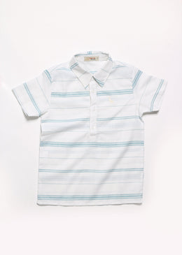 Camisa polo com fecho em botões frontais. Estampa listradaComposição: 100% Algodão Modelo super confortável, SKU: CMDKM38 TABELA DE EQUIVALÊNCIA TAMANHO EQUIVALE A: P 0 a 3 meses M... 