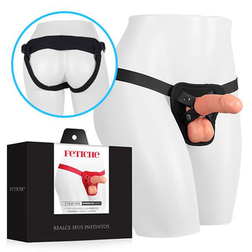 Cinta Strap On Neoprene Plus Completa Cinta ajustável com prótese peniana e apoio lombar Com apoio lombar, muito mais confortoA strap on neoprene é a cinta peniana... 