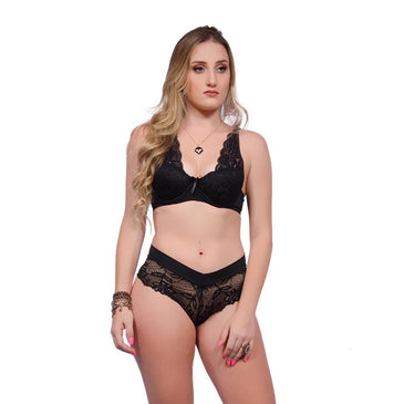 Conjunto Calcinha e Sutiã linha EVA.Este lindo conjunto é composto por um sutiã com bojo de espuma e o mesmo é  encapado com uma bonita... 