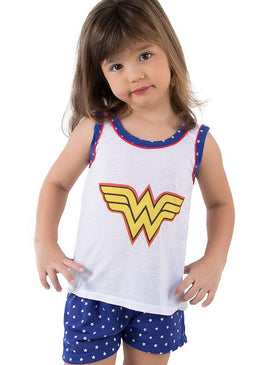 Lindo baby-doll composto por blusa e shortinho de tecido macio e confortável, confeccionado em malha. Com estampa divertida, e alças mais larguinhas. Garantindo conforto para noites mais quentinhas. 
