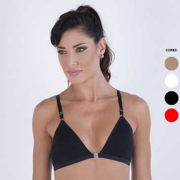 Soutien Nadador Sem Aro e Sem Bojo. Fabricado em microfibra lisa!!! Confortável Soutien Nadador Sem Aro e Sem Bojo Com Fecho Frontal. Proporciona Ótimo Conforto... 