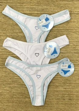 KIT 3 TANGAS FIO DENTAL DE MICROFIBRA COM ETIQUETA TERMOCOLANTE DE CORAÇÃO. UM CHAME ASSOCIADO AO CONFORTO.TECIDO 82% poliamida e 18% elastanoFORRO 100% algodão 
