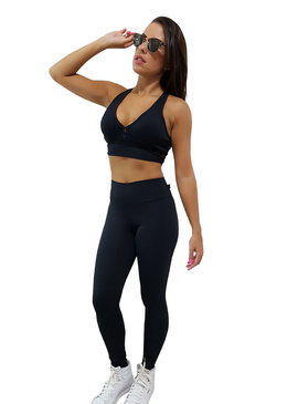 Calça Legging confeccionada em Supplex Poliamida Fitness com fio de elastano de alta qualidade para academia e para o uso no seu dia a dia! Tecido em Supplex Poliamida com elastano: confortável,... 