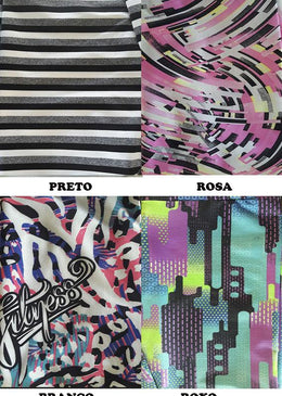 Legging em suplex estampado com modelagem clássica e cintura alta que modela o corpo sem marcar. O modelo conta com zíper na parte da frente... 