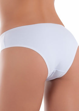 Calcinha confeccionada em cotton liso, a parte da frente é estampada, possui um babadinho do próprio tecido, a lateral é larga para trazer mais conforto. Composição: 92%... 