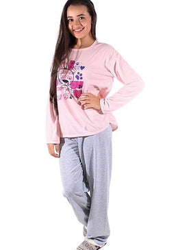 Pijama longo de malha, tecido confortável e com ótimo caimento.A blusa do pijama possui manga comprida, com gola redonda e uma bela estampa na parte... 