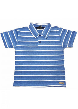 Camiseta Polo Piquet Grove Listrado Azul Hommer - Informções:  - Cor: Azul  - Composição: 100 % Algodão  Lavagem: Lavar a mão ou máquina, não alvejar,... 