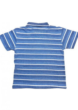 Camiseta Polo Piquet Grove Listrado Azul Hommer - Informções:  - Cor: Azul  - Composição: 100 % Algodão  Lavagem: Lavar a mão ou máquina, não alvejar,... 