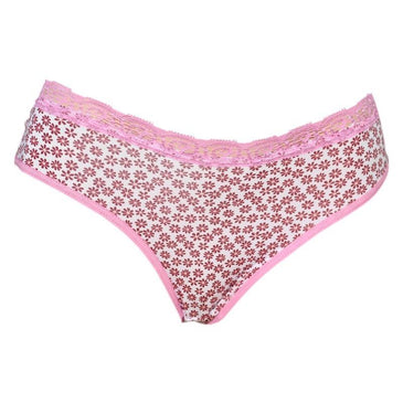 Linda calcinha, com detalhe em renda, estampada, além de conforto e praticidade para o seu dia a dia!Calcinha em poliéster e elastano detalhe em renda.... 