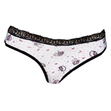 Linda calcinha, com detalhe em renda, estampada, além de conforto e praticidade para o seu dia a dia!Calcinha em poliéster e elastano detalhe em renda.... 