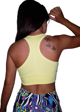 Top Fitness com Bojo Removível confeccionado em Supplex Poliamida Fitness com fio de elastano da marca Lycra Original de alta qualidade para academia e para o uso no seu dia... 