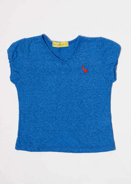 Blusa infantil com decote transpassados nas costas.Manga curtaIdeal para dias ensolarados e brincar no parque.SKU: BLF49Composição: Poliéster 34% | Algodão 34%.TABELA DE EQUIVALÊNCIA TAMANHO EQUIVALE... 
