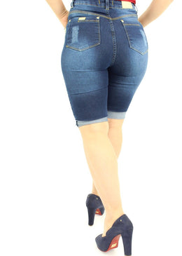 Bermuda : FemininaModelo:  Ciclista ZiperCintura: AltaMarca: Dinho´s JeansTecido: JeansComposição: 78,5% Algodão; 20% Poliéster; 2% Elastano 