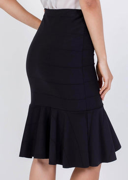 Saia Bandagem Peplum  Composição 96% Viscose 4% Elastano 