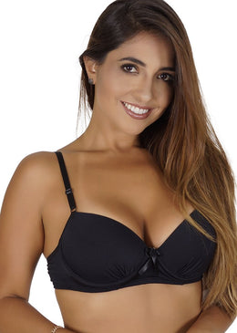 SOUTIEN DE MICROFIBRA ROMANTIC COM BOJOSOUTIEN BÁSICO IDEAL PARA USO DIÁRIOSOUTIEN COM ARO PARA MAIOR SUSTENTAÇÃOCOMPOSIÇÃO 90%POLIÉSTER 10% ELASTANO 