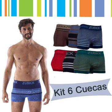 O Kit   Acompanha 06 Cuecas Boxer de Poliamida  sem Costura da marca Zubick. A poliamida, ou nylon, foi a primeira fibra sintética criada pelo homem.... 