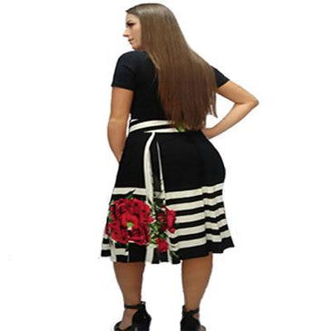 saia rodada de viscose com estampa digital.modelagem moderna confortável .nova coleção verão 2019 comprimento midi para mulher moderna que gosta de andar com estilo. 