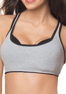 Top de cotton liso, cruzado atrás, sem arco, com bojo casquinha de E.V.A, viés liso e alças finas, reguláveis e não removíveis. As regulagens e... 
