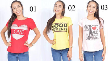 Kit com 10 Blusas Baby Look Sortidas num kit vão 2P 4M 2G 2GG feitas em viscolycra. 