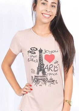 Baby Look estampada feita em viscolycra 