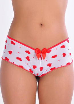 Caleçon de segunda pele estampada, com viés liso e laço de cetim. A segunda pele é um tecido com toque super macio, confortável e com... 