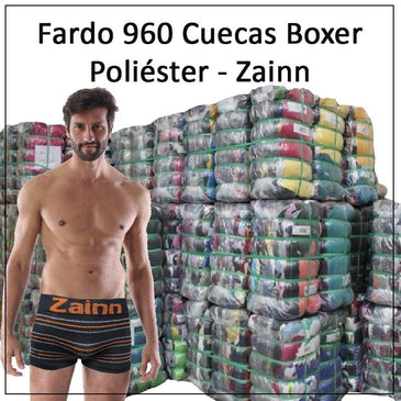 Cueca Boxer Poliéster - ZainnFardo Fechado - contendo 960 unidades sortidas - nos tamanho M/ G/ GGEm Vários tamanhos , cores e estampas.Especialmente para o... 