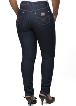 Calça Basica Corte/Reto Cintura Alta  Feminina com 78,5% Algodão 20% Poliéster e 1,5% Elastano Ref:1446 stone 
