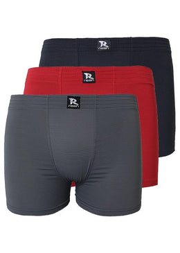 Kit com 3 cuecas  boxer com delicado alto relevo horizontal na peça, esse kit é confeccionadas em microfibra, possui elástico rebatido 4 agulha.Ideal para homens modernos... 