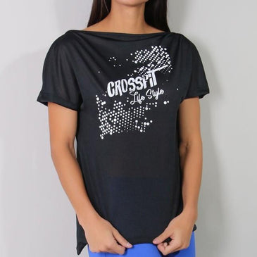Blusa para academia com decote e elástico nas costas fabricada em tecido dry fit de poliéster. 
Marca: Carioca FIt 
Composição: 100% Poliéster
  